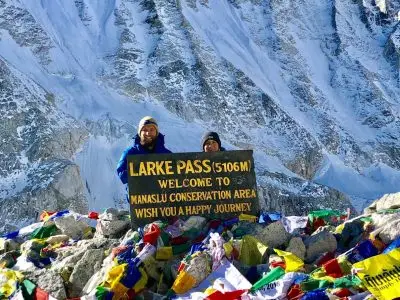 Manaslu Circuit Trek , View point larke la pass