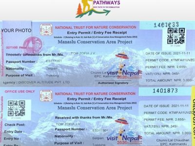 Manaslu trek permit