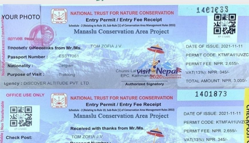 Manaslu trek permit