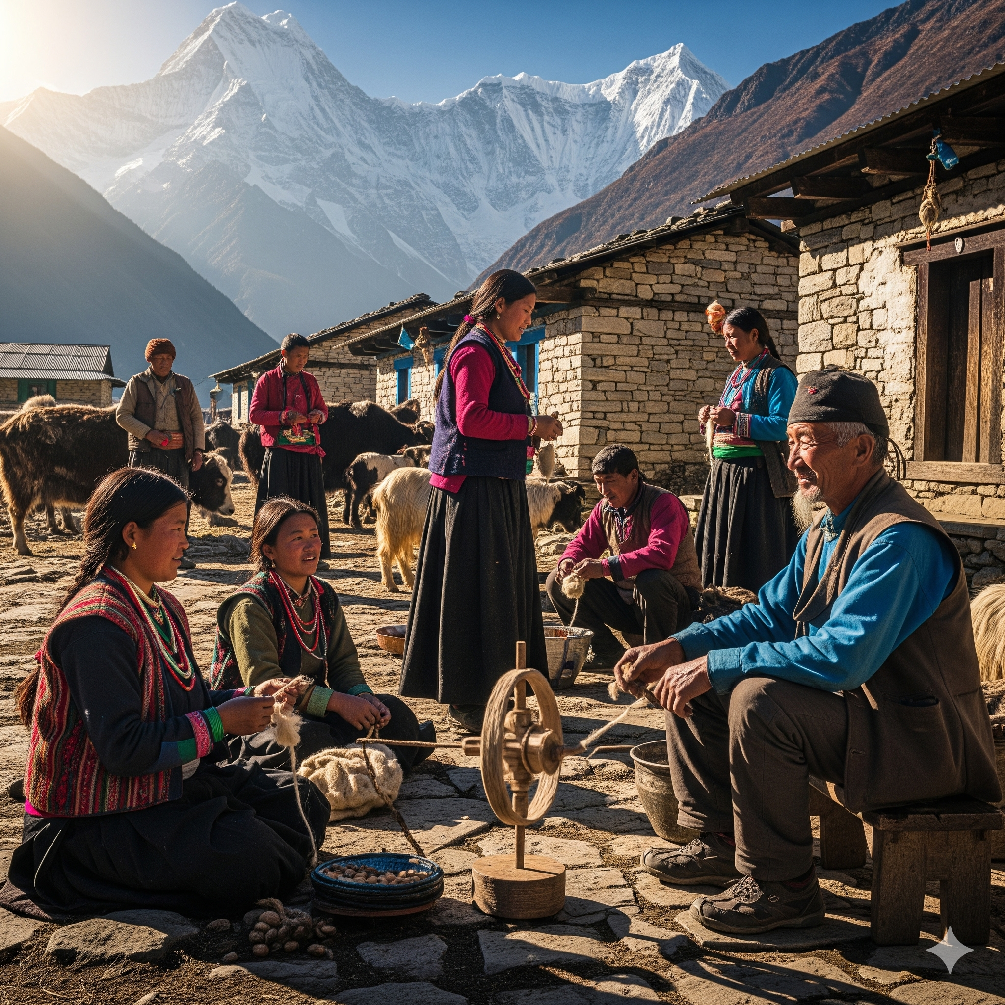 nubri people of Manaslu by gemini nano banana ai