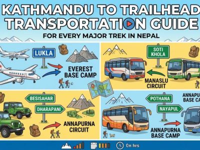 Guia de transporte de Katmandu a Trailhead para todas as grandes caminhadas