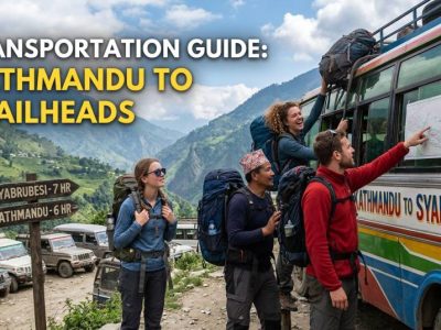 Guia de transporte de Katmandu a Trailhead para todas as grandes caminhadas