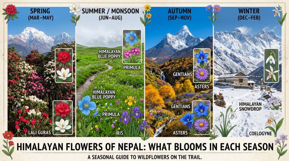 Himalayan Flowers of Nepal What Blooms in Each Season